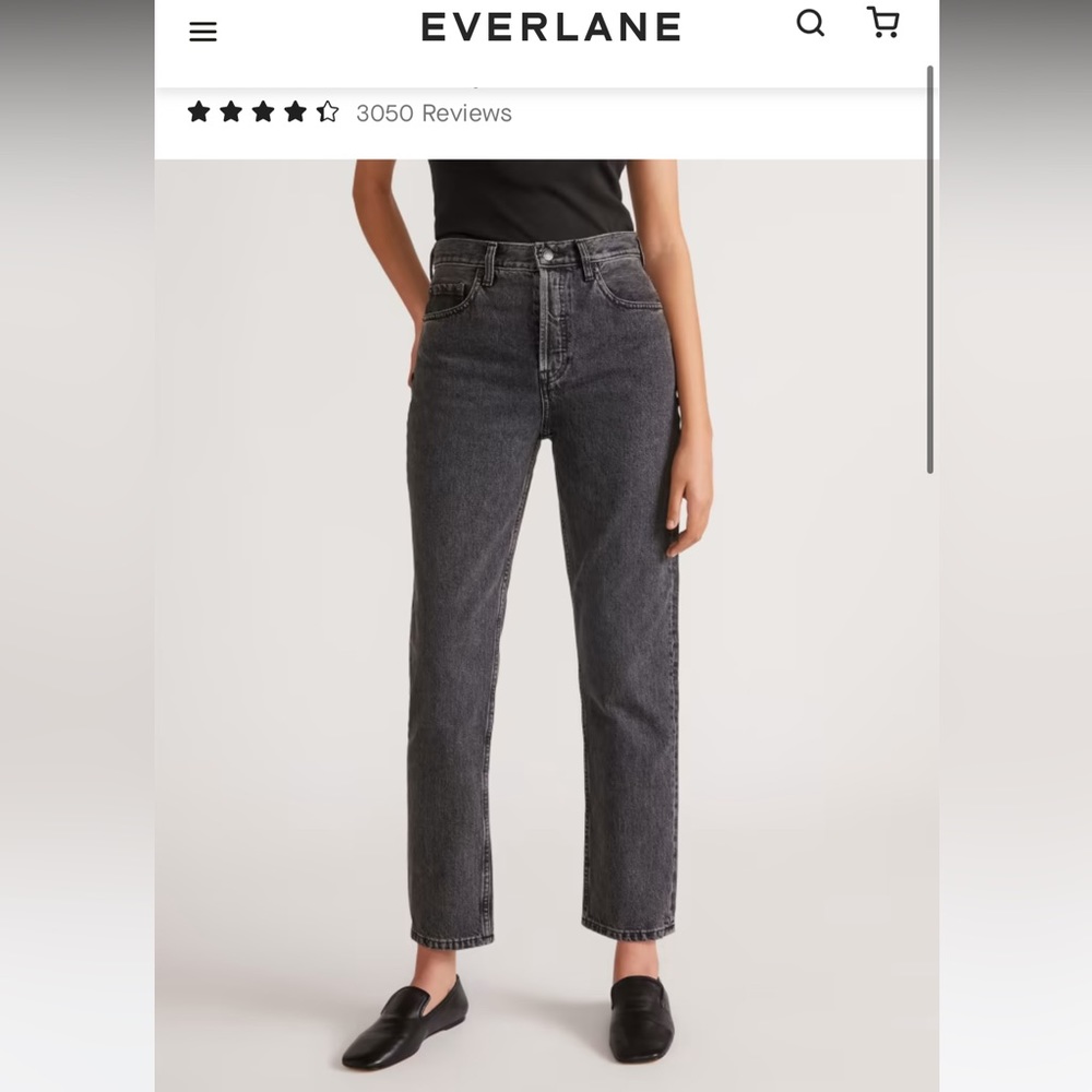 Everlane High Rise Straight Dark Jean - Size 28